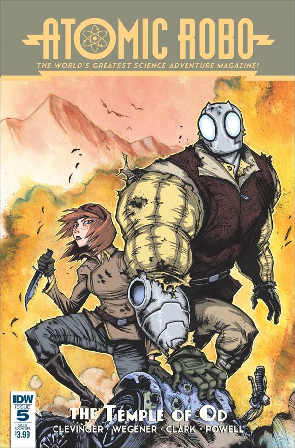 Atomic Robo and the Temple of Od issue 5-B Dave Crosland Subscription Cover