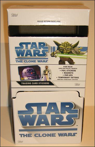 Star Wars: The Clone Wars Trading Card Stickers card 1-B Sealed Gravity Feed Box