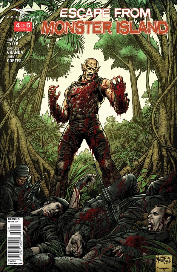 Escape from Monster Island issue 4-D Alfredo Reyes Cover