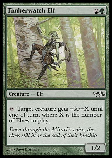 Magic the Gathering: Duel Decks: Elves vs. Goblins (Base Set) card 13 Timberwatch Elf