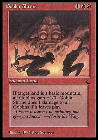 Magic the Gathering: The Dark (Base Set) card 68 Goblin Shrine