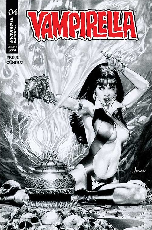 Vampirella (2025) issue 4-J Jay Anacleto B&W 1:15 Cover