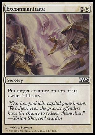 Magic the Gathering: 2010 Core Set (Base Set) card 10 Excommunicate