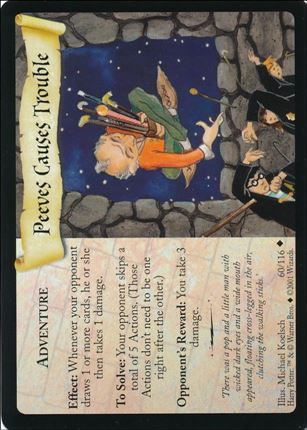 Harry Potter (Base Set) card 60 Peeves Causes Trouble