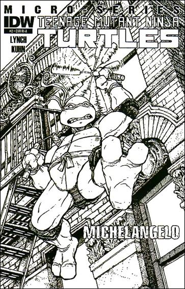 Teenage Mutant Ninja Turtles MicroSeries issue 2-C David Peterson 1:10 Black and White Cover