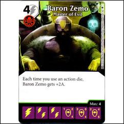 Marvel Dice Masters Age of Ultron  card 75 Baron Zemo: Master of Evil
