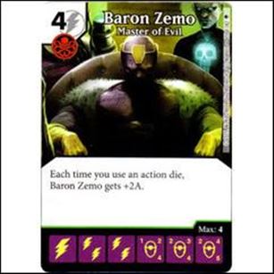 Marvel Dice Masters Age of Ultron  card 75 Baron Zemo: Master of Evil