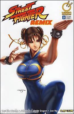 Street Fighter Remix issue 0-D San Diego Comic-Con Chun Li Cover