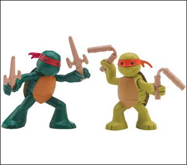 Teenage Mutant Ninja Turtles (2012) figure 27-B Raphael & Michelangelo (Ninjas in Training) Loose