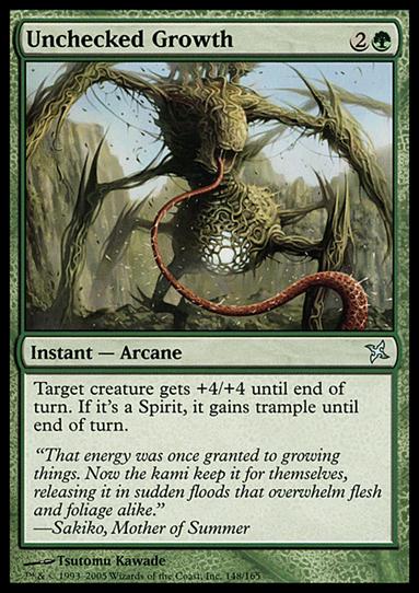 Magic the Gathering: Betrayers of Kamigawa (Base Set) card 148 Unchecked Growth