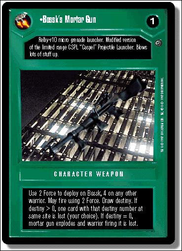 Star Wars: Dagobah Limited (Base Set) card 85 Bossk's Mortar Gun