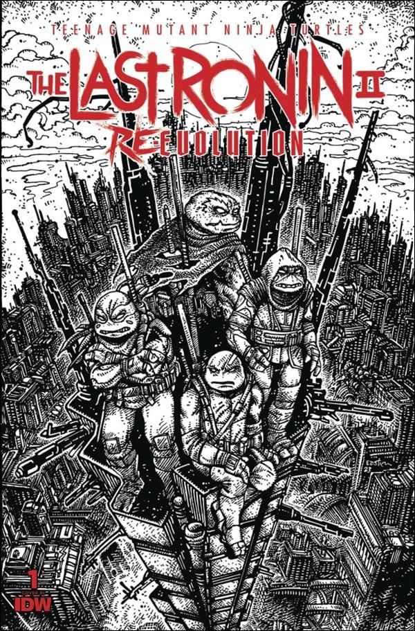 Teenage Mutant Ninja Turtles: The Last Ronin II - Re-Evolution issue 1-I Kevin Eastman 1:100 B&W Cover
