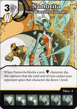 Marvel Dice Masters Civil War card 122 Namorita: New Warrior's Founder