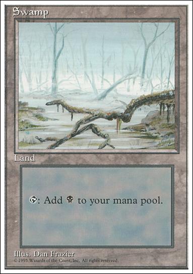 Magic the Gathering: 4th Edition (Base Set) card 366-C Swamp