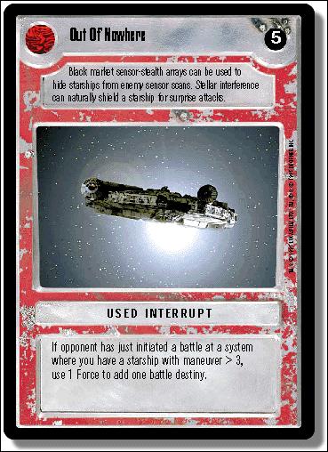 Star Wars: Premiere Limited (Base Set) card 272 Out of Nowhere