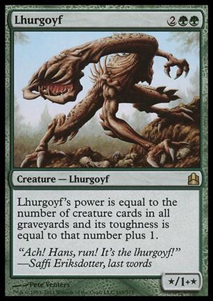 Magic the Gathering: Commander (Base Set) card 165 Lhurgoyf