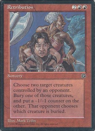 Magic the Gathering: Homelands (Base Set) card 79 Retribution