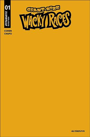 Giant-Size Wacky Races issue 1-K Yellow Blank Authentix Sketch Cardstock Cover