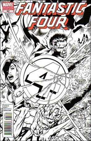 Fantastic Four (1961) issue 587-G Alan Davis Black and White Cover (3rd Printing)
