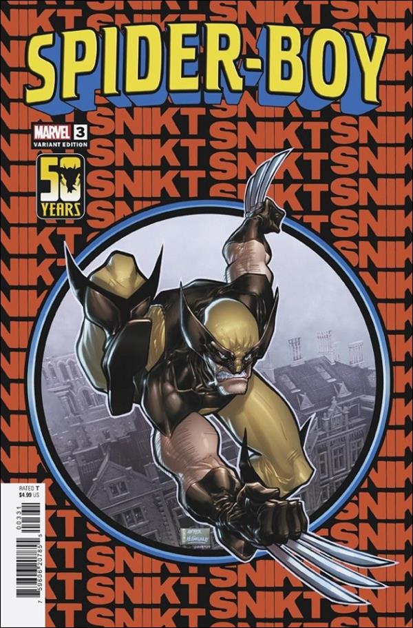 Spider-Boy (2023) issue 3-B David Baldeón Wolverine 50th Anniversary Cover