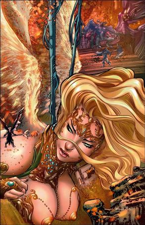 Legend: Hell's Executioner issue 5-D Rafael Lanhellas Virgin Wraparound Cover