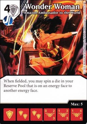 DC Comics Dice Masters Justice card 63 Wonder Woman: Amazon Ambassador to the World 