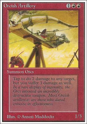 Magic the Gathering: Unlimited (Base Set) card 166 Orcish Artillery