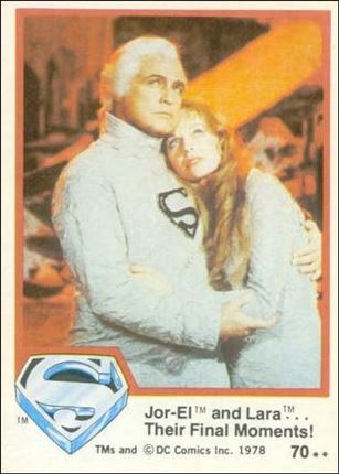 Superman (Movie) Series 1 (Base Set) card 70 Jor-El and Lara... Their Final Moments!