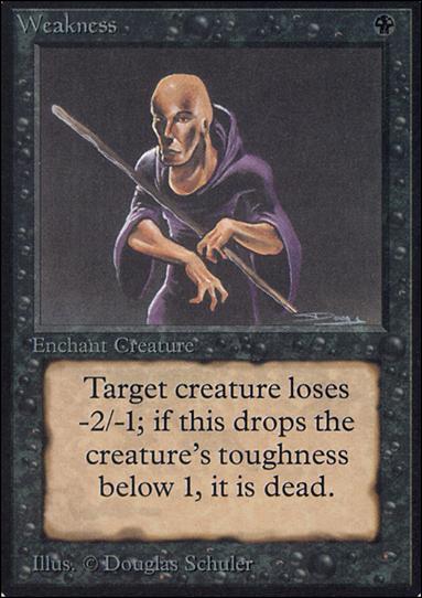 Magic the Gathering: Limited Edition Alpha (Base Set) card 134 Weakness