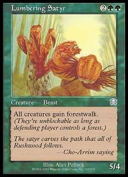 Magic the Gathering: Mercadian Masques (Base Set) card 257 Lumbering Satyr