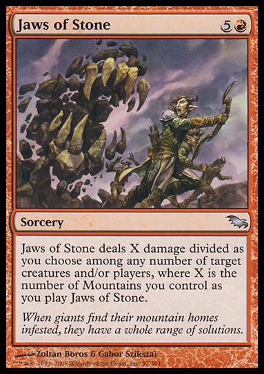 Magic the Gathering: Shadowmoor (Base Set) card 97 Jaws of Stone