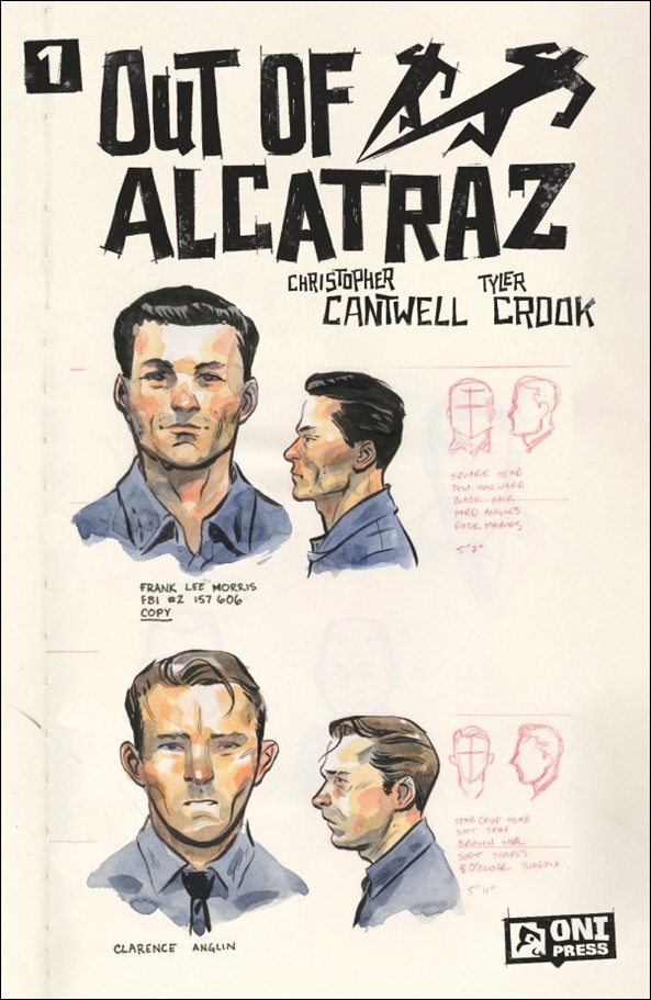 Out of Alcatraz issue 1-D Tyler Crook Sketchbook 1:10 Cover