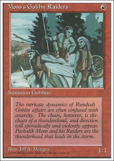 Magic the Gathering: 4th Edition (Base Set) card 213 Mons's Goblin Raiders