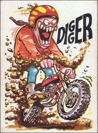 Silly Cycles (Base Set) card 32-B Digger  (Fan Art on Back)