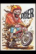 Silly Cycles (Base Set) card 32-B Digger  (Fan Art on Back)