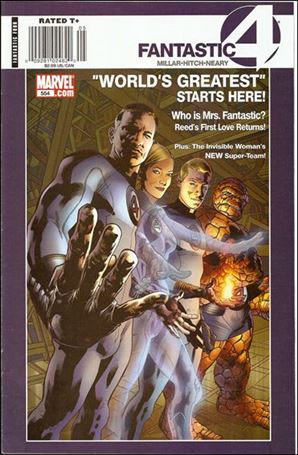 Fantastic Four (1961) issue 554-E Bryan Hitch Newsstand Edition Bordered Cover