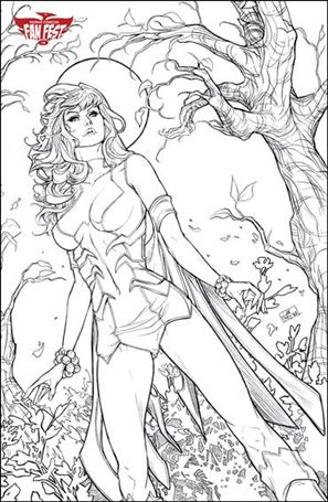 Widow's Web issue 0-B Phoenix Comicon Fan Fest Virgin Sketch Cover 1/50