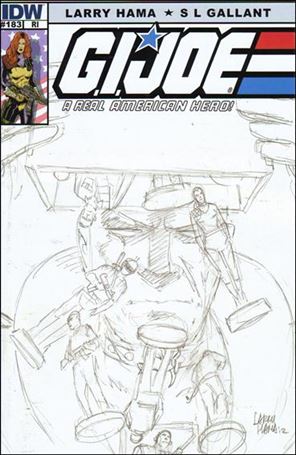 G.I. Joe: A Real American Hero issue 183-B Larry Hama 1:10 Sketch Cover