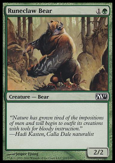 Magic the Gathering: 2011 Core Set (Base Set) card 195 Runeclaw Bear