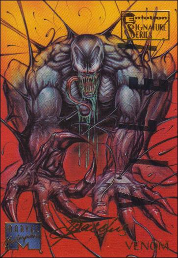 1995 Marvel Masterpieces (Multi-Foil E-Motion Parallel Base Set) card 107 Venom
