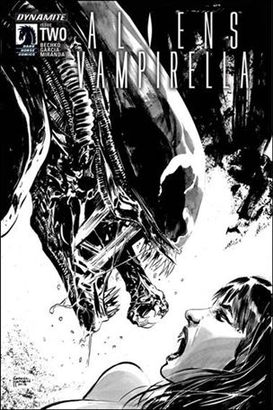 Vampirella/Aliens issue 2-B Black & White Cover 1:15