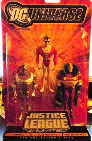 DC Universe: Justice League Unlimited - Fan Collection (3-Packs) figure 4 Cyborg/Plastic Man/ Mister Miracle