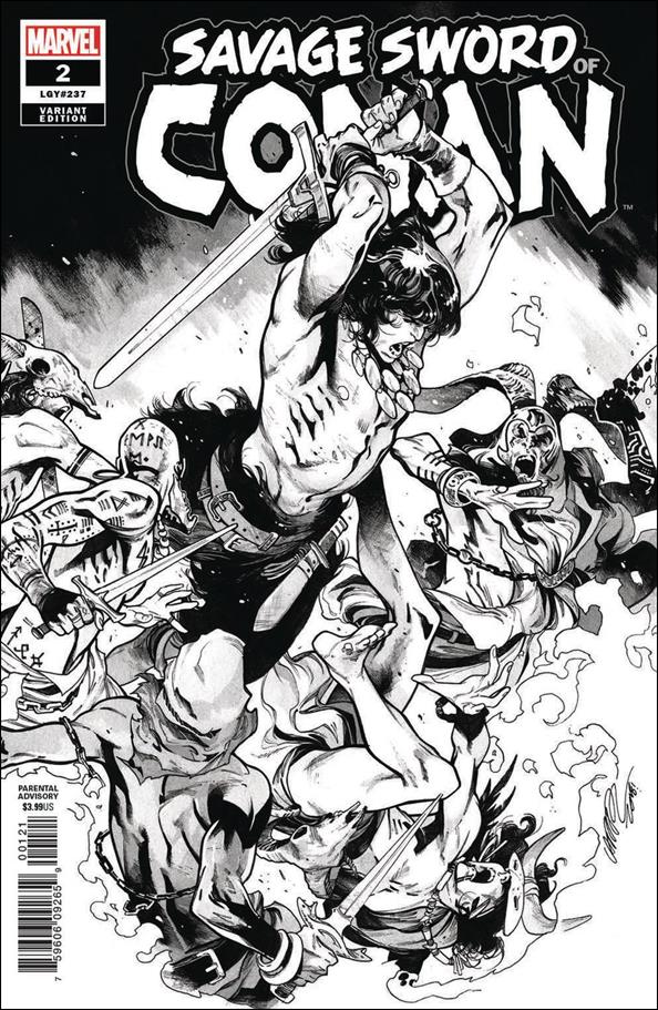Savage Sword of Conan (2019) issue 2-C Pepe Larraz 1:50 Black & White Cover