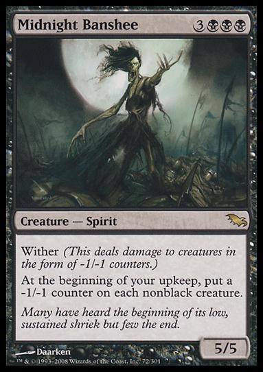 Magic the Gathering: Shadowmoor (Base Set) card 72 Midnight Banshee