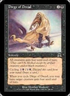 Magic the Gathering: Onslaught (Base Set) card 138 Dirge of Dread