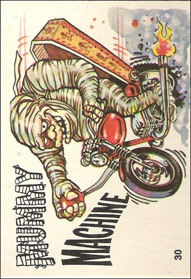 Silly Cycles (Base Set) card 30-B Mummy Machine  (Fan Art on Back)