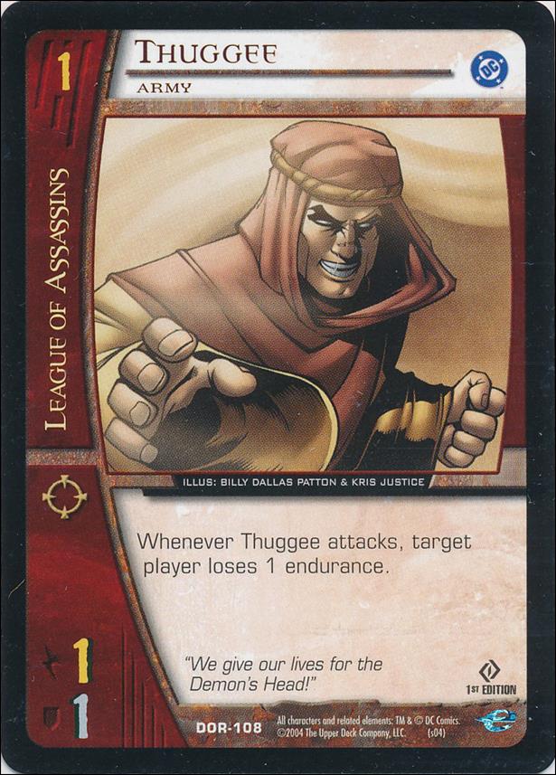 DC Origins: VS System (Base Set) card DOR-108 Thuggee (Army)