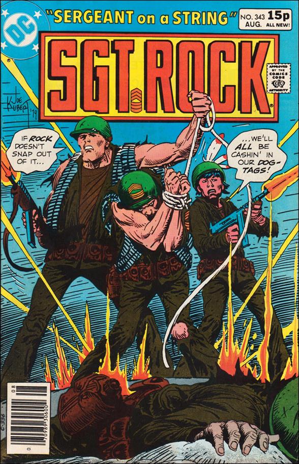 Sgt. Rock (1977) issue 343-B UK Price Cover