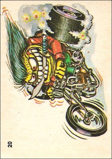 Silly Cycles (Base Set) card 20-B  (Fan Art on Back)