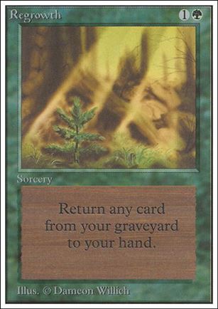 Magic the Gathering: Unlimited (Base Set) card 215 Regrowth